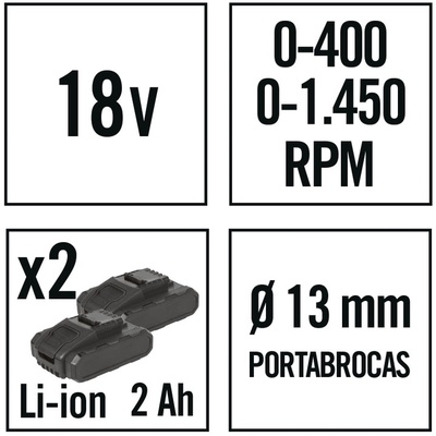 Taladro Percutor Ratio AR18-2PNM con Bater�a de Litio